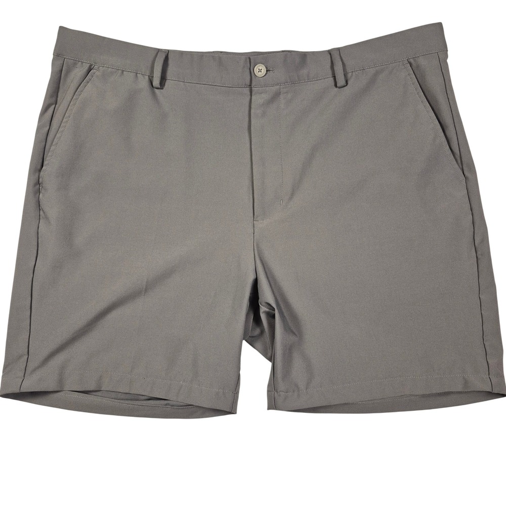 Greg Norman Mens Gray Golf Shorts Size 38 Performance‎ Stretch Flat Front